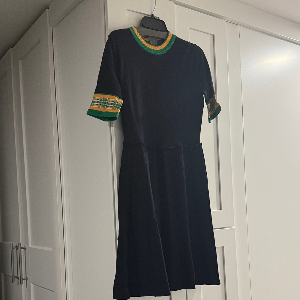 Marc By Marc Jacobs Black Dress with Green and Yellow Trim